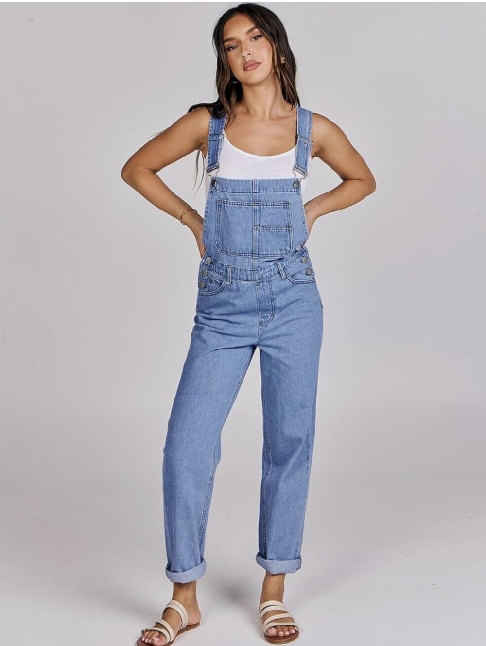 Women's Light Blue Denim Overalls -